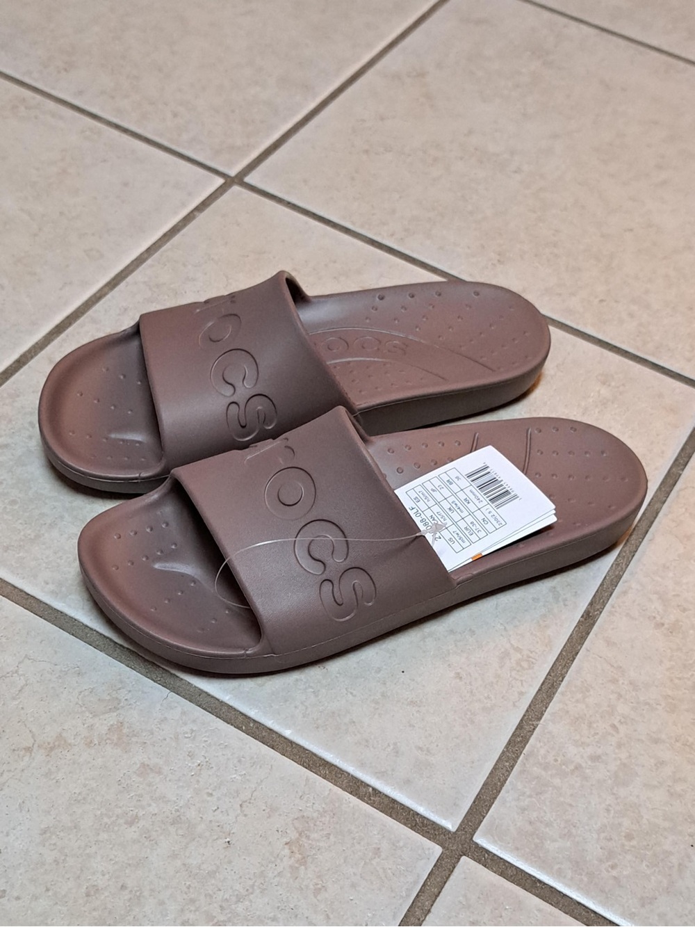 CROCS Brown Slide Sandals